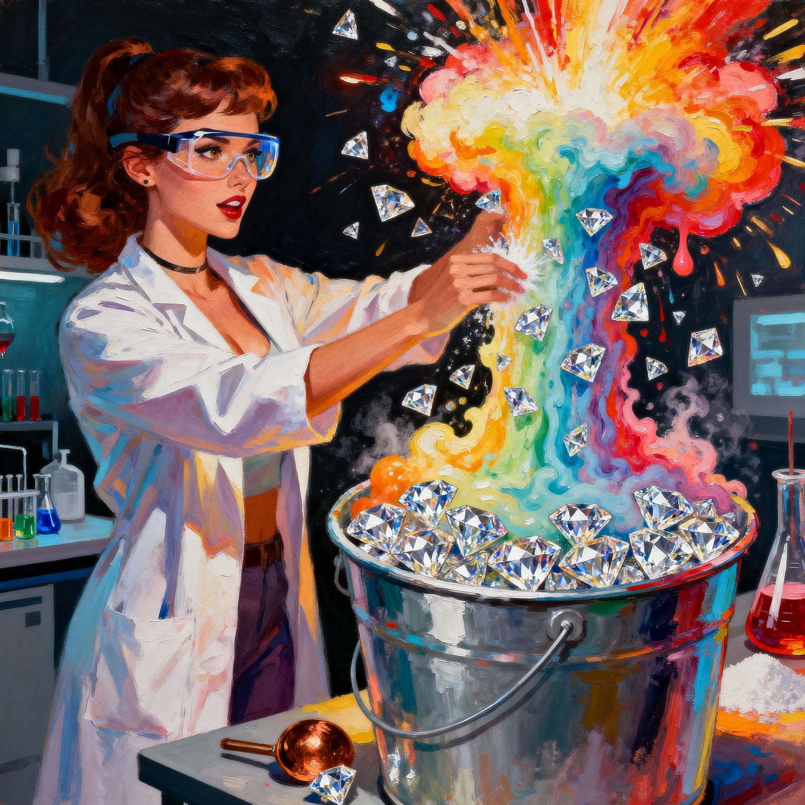 Scientist Creates Dazzling Chemical Firework Explosion