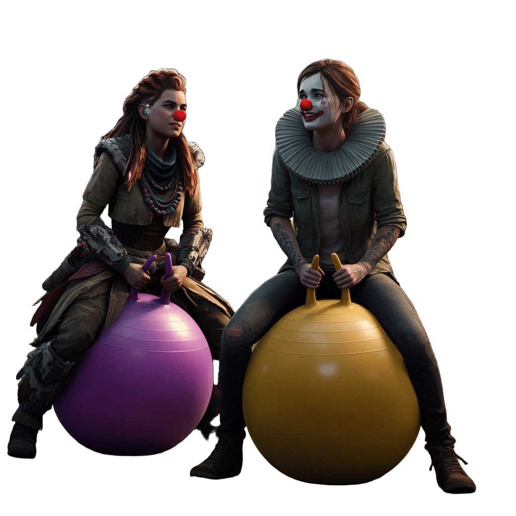 Aloy and Ellie Celebrate in a Sunny Park