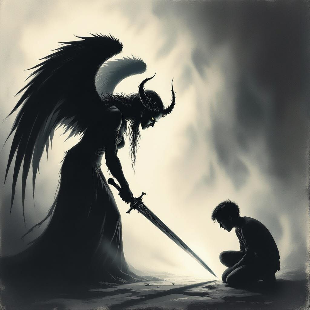 Macabre Angel Portrait: Twisted and Abominable