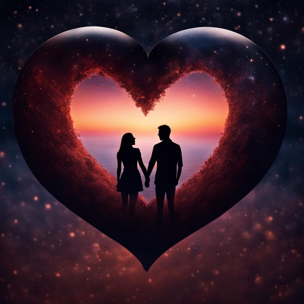 Heart Keyhole to Galaxy Sunset: Realistic Photography