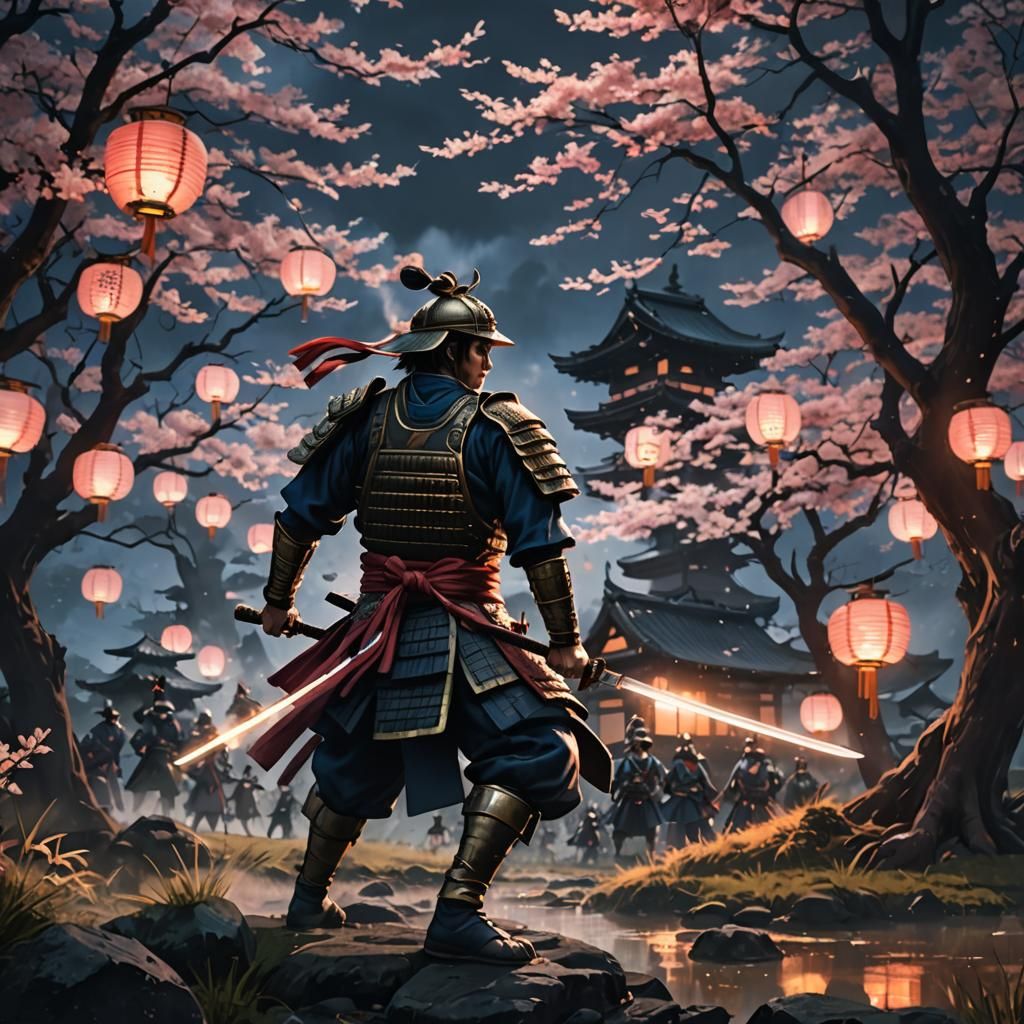 Samurai Showdown in Ancient Japan: Digital Art