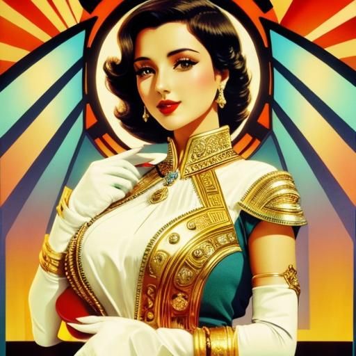 Colorful Art Deco Design in 4K Resolution