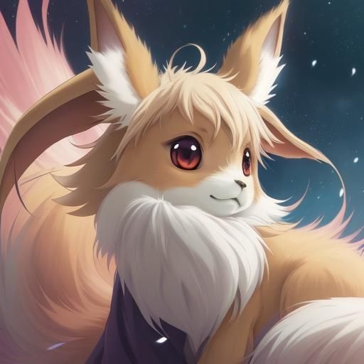Eevee in Anime Key Visual Style