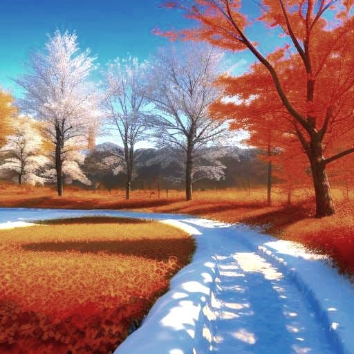 Four Seasons Double Exposure: Spring, Summer, Autumn, Winter