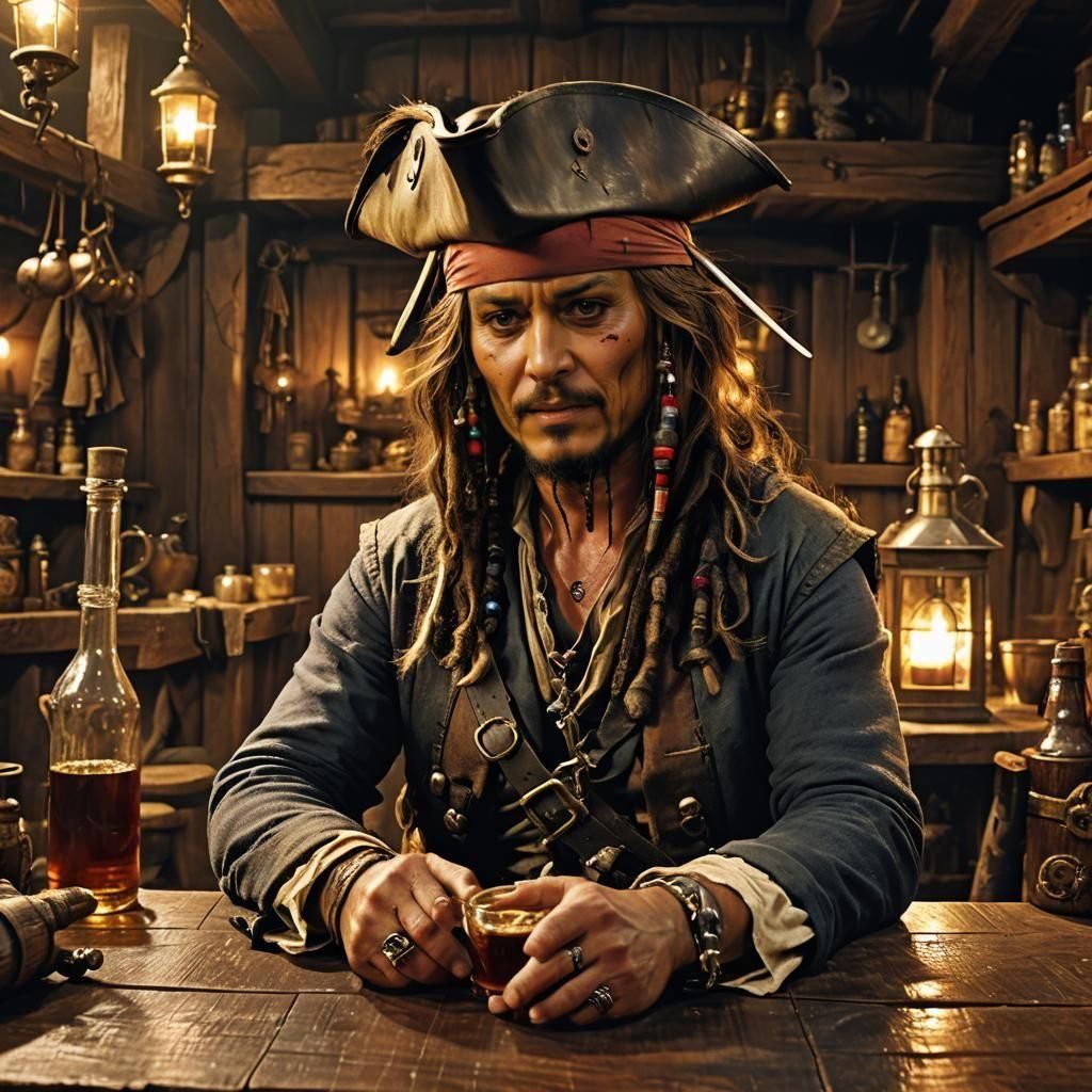 Drunken Jack Sparrow Character Portrait
