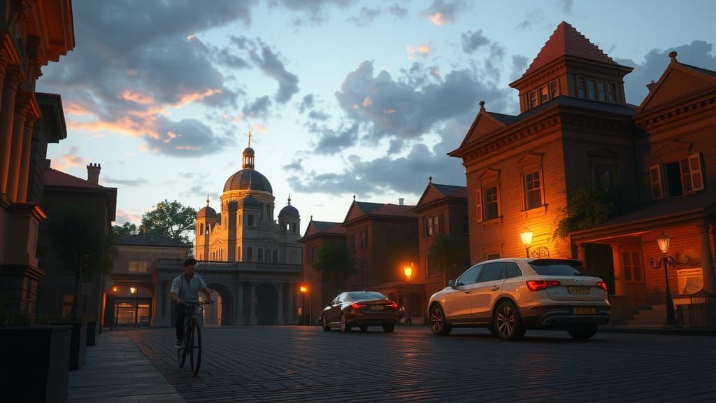 Golden Hour Matte Painting