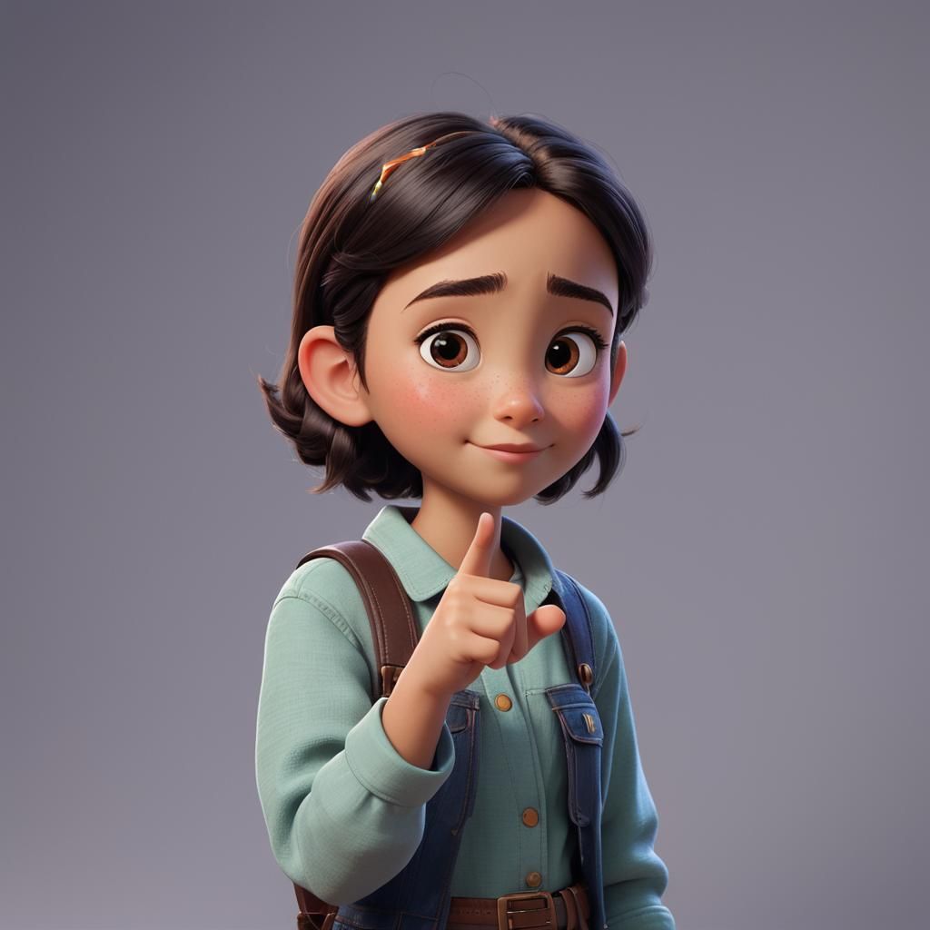 "She was looking kind of dumb with her finger and her thumb
...