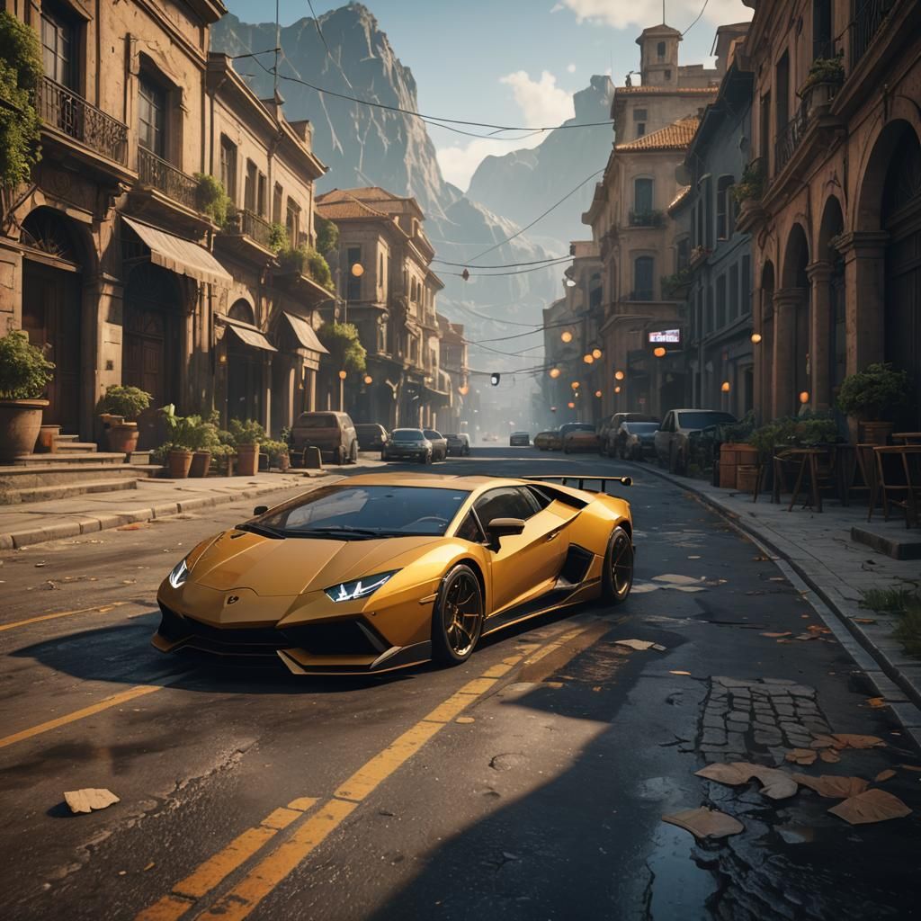 Detailed Lambo Rendered in Unreal Engine 5