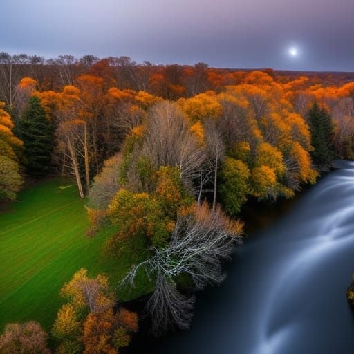 Orange and Teal Winter Storm with Volumetric Lighting