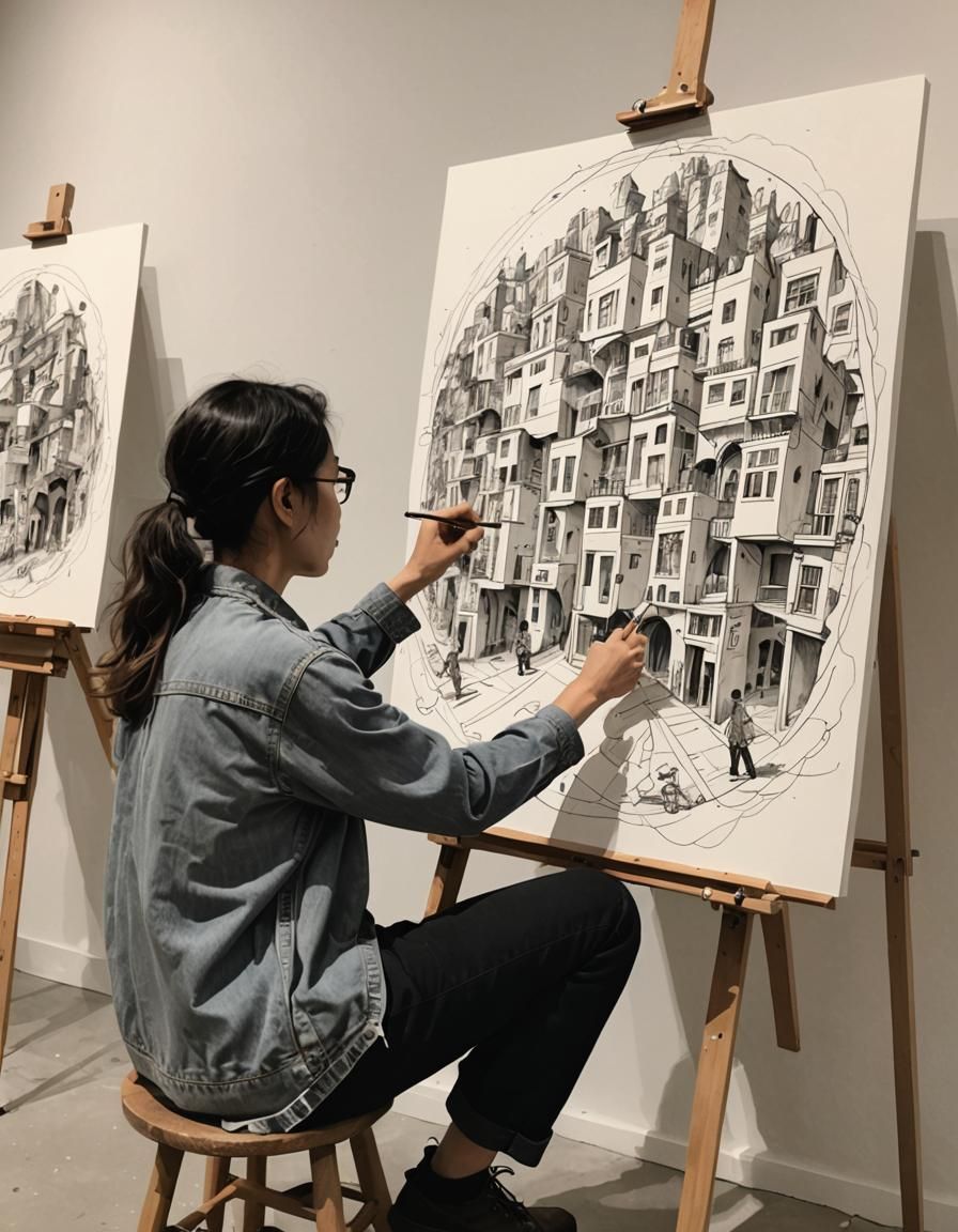 Artist's Self-Portrait from Own Perspective