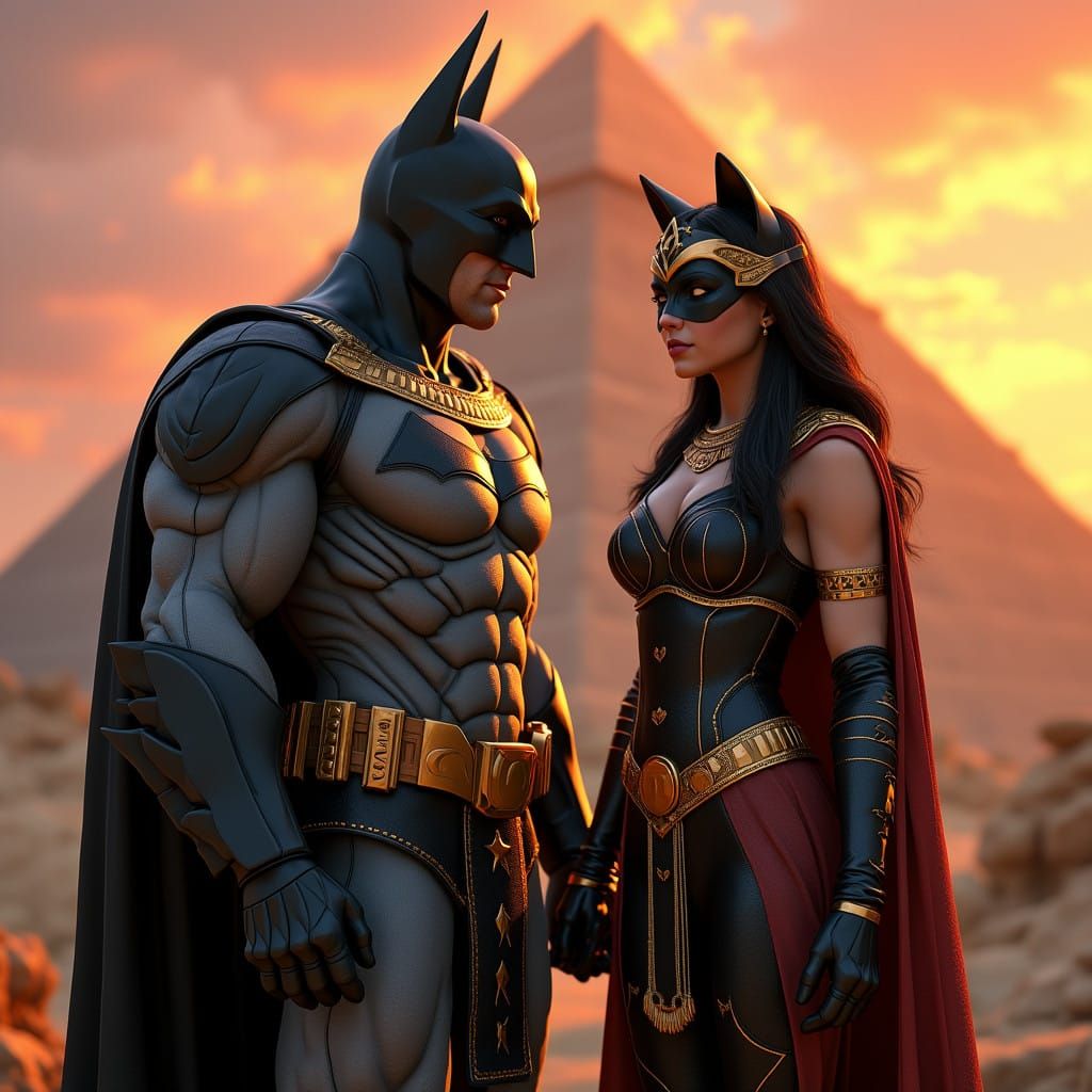 Ancient Egyptian Heroes in Epic Fantasy Style