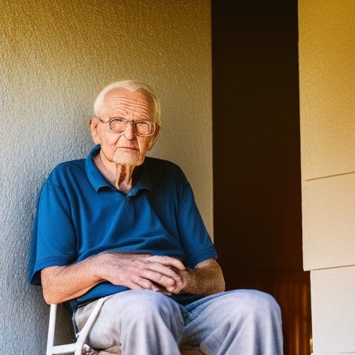 Elderly Man Overlooking Field: Professional Photography