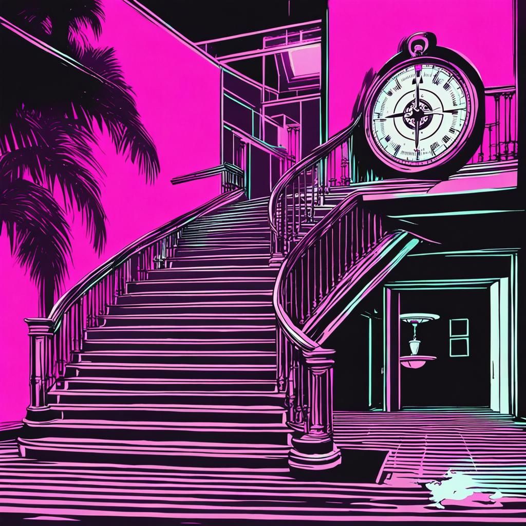 Scarface's House: Infinite Cocaine Staircase in Synthwave St...