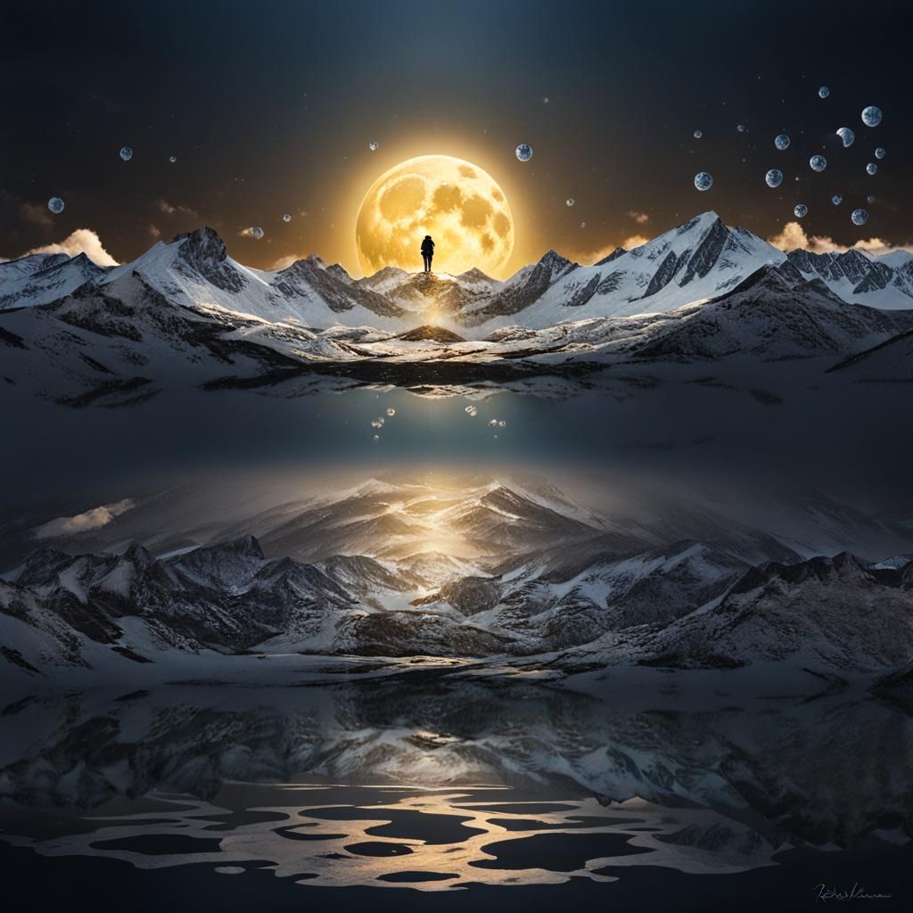 Perfect Mountain Reflection in Water