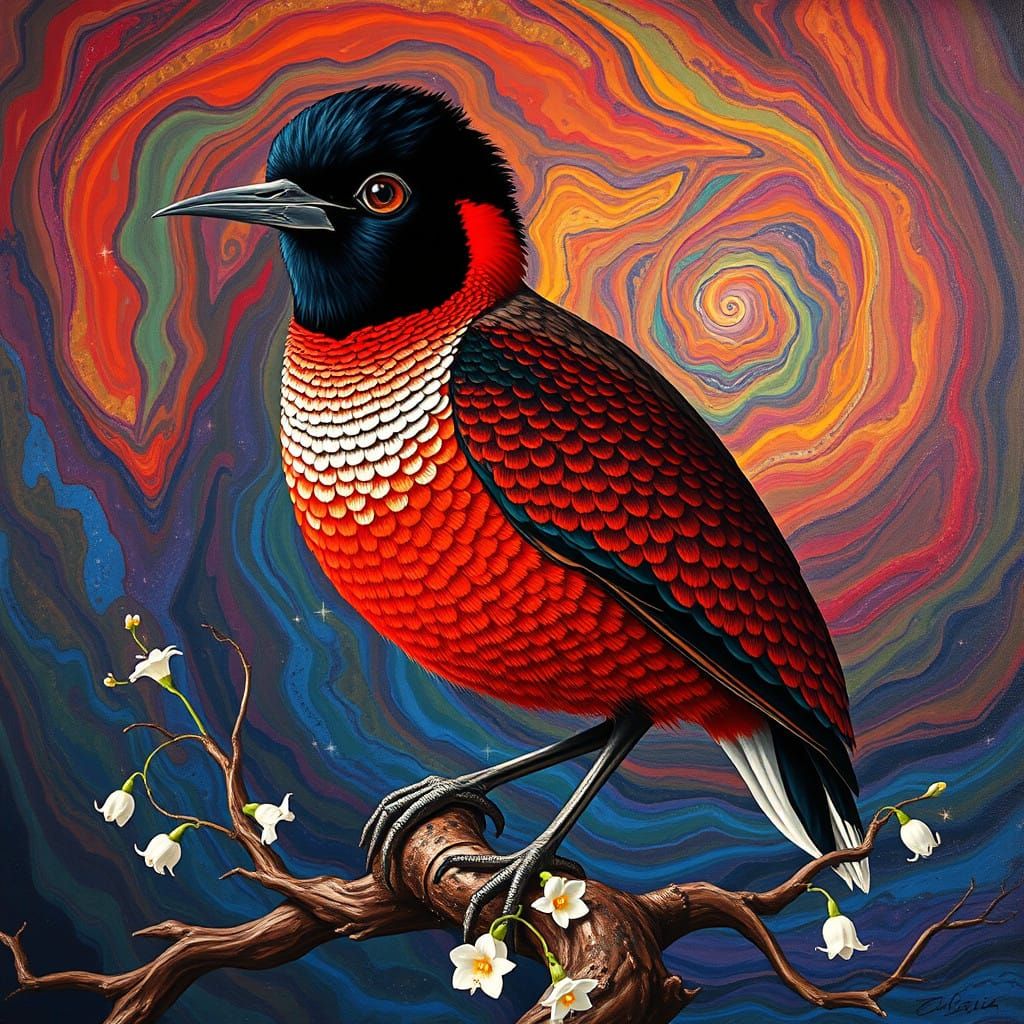 Surrealist Christmas Message in a Bottle by Aboriginal Artis...