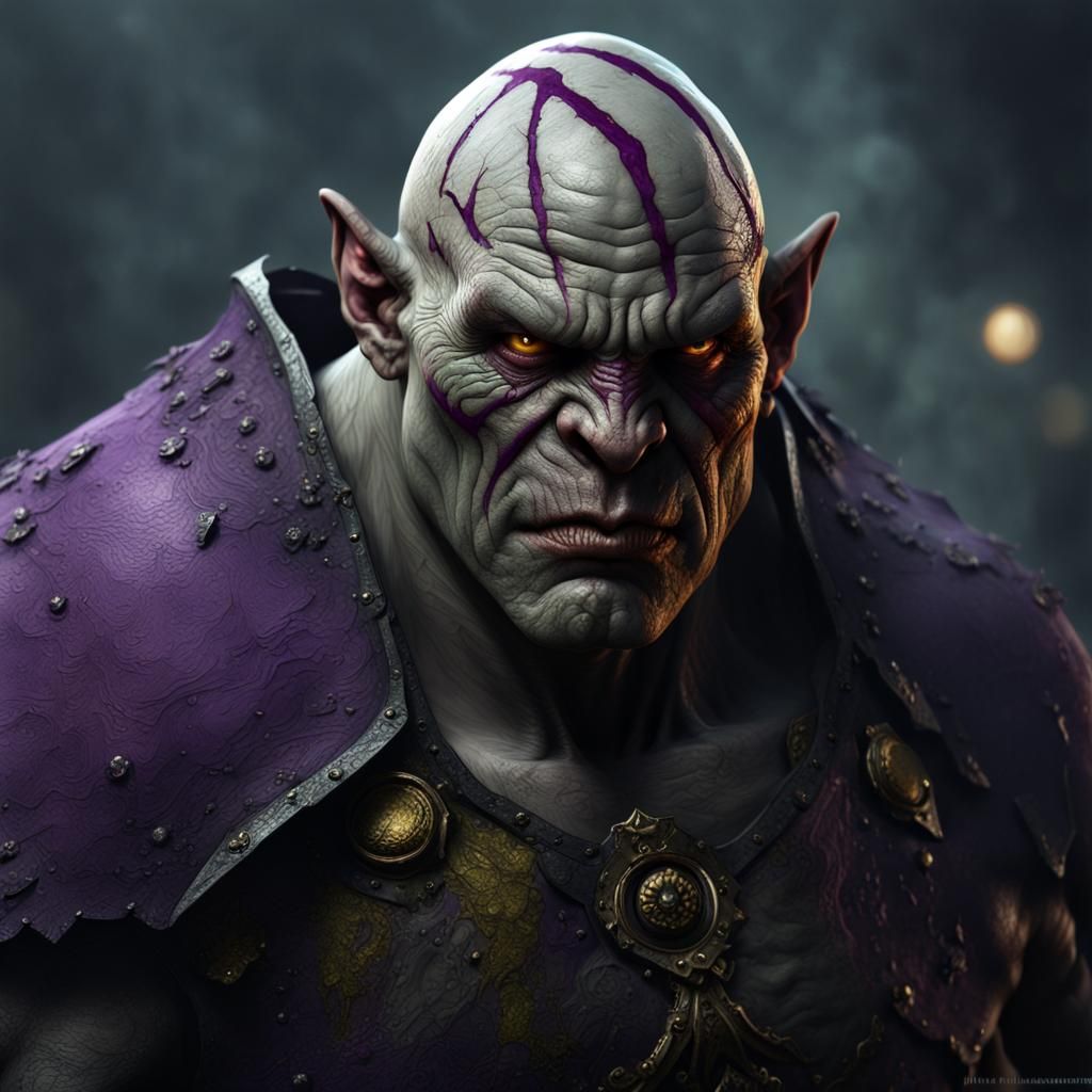 Hyperdetailed Orc Concept Art in Dark Fantasy Style