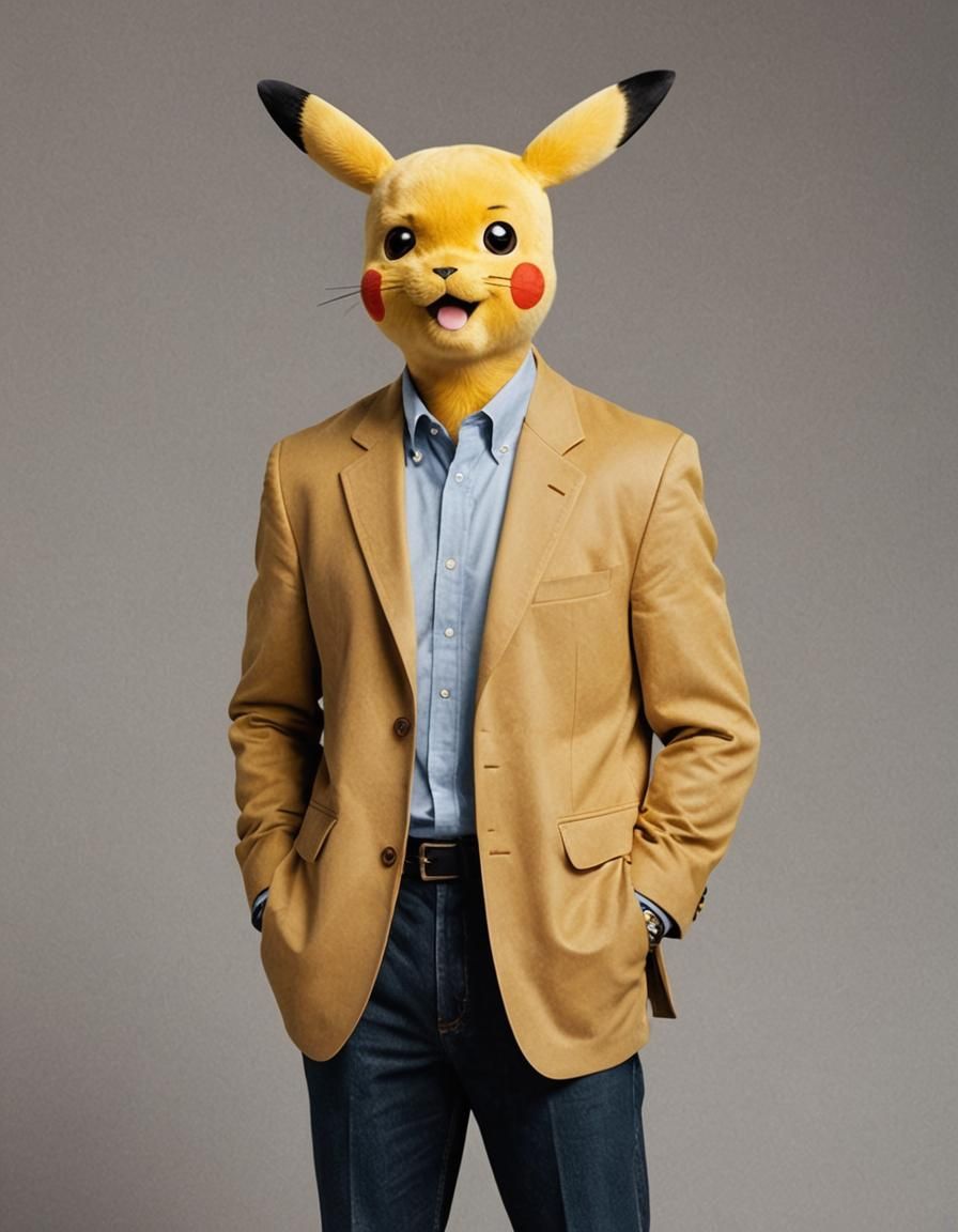 Pikachu Channels Jerry Seinfeld in AI Art