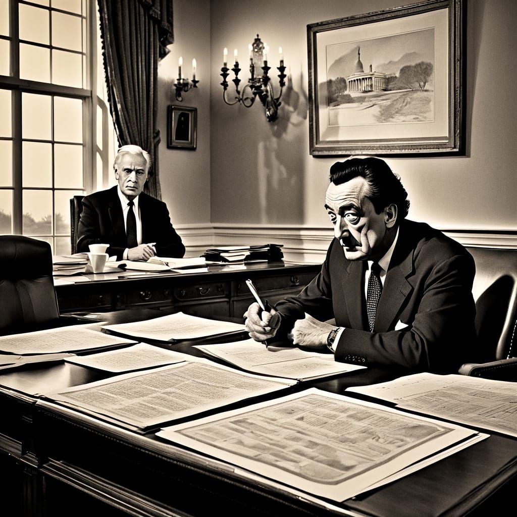 Surrealistic Washington D.C. Winter Scene with Karoline Leav...