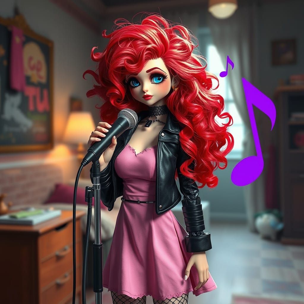 Rockstar Goddess in a Whirlwind of Music