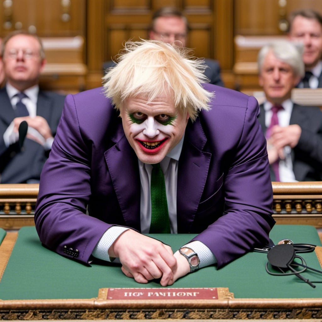 Boris Johnson as The Joker in Parliament