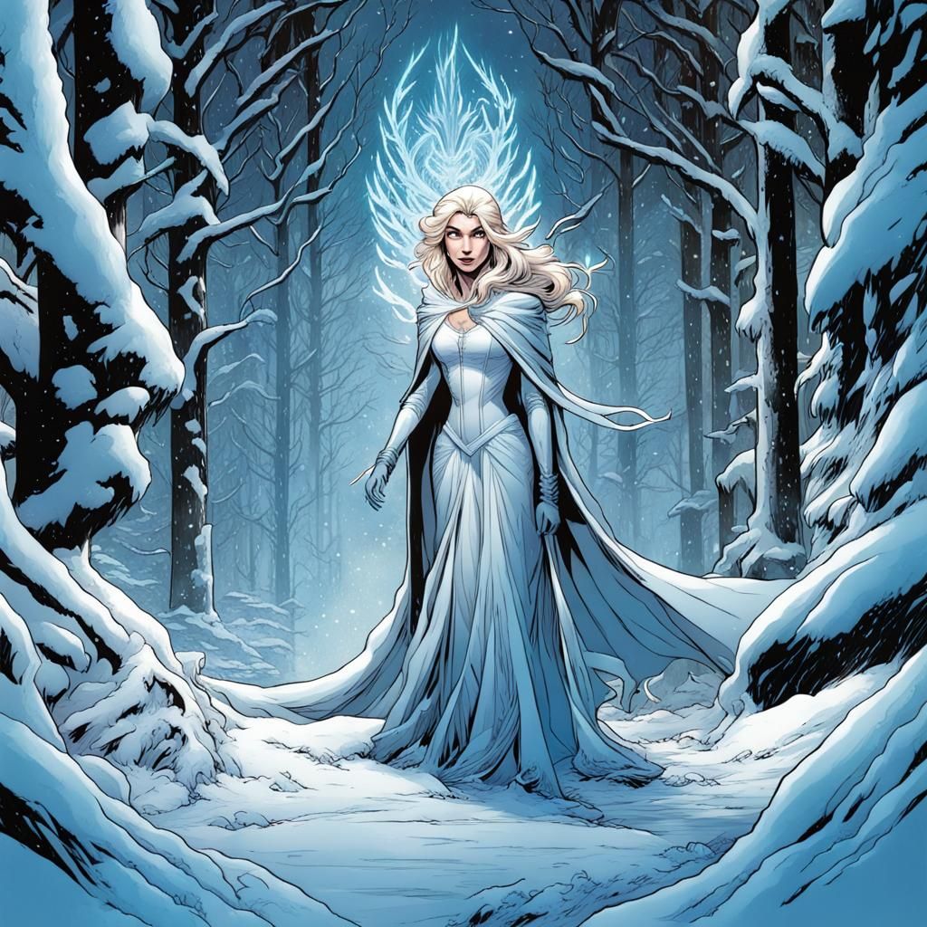 The Snow Queen: Comic Book Art Illustration