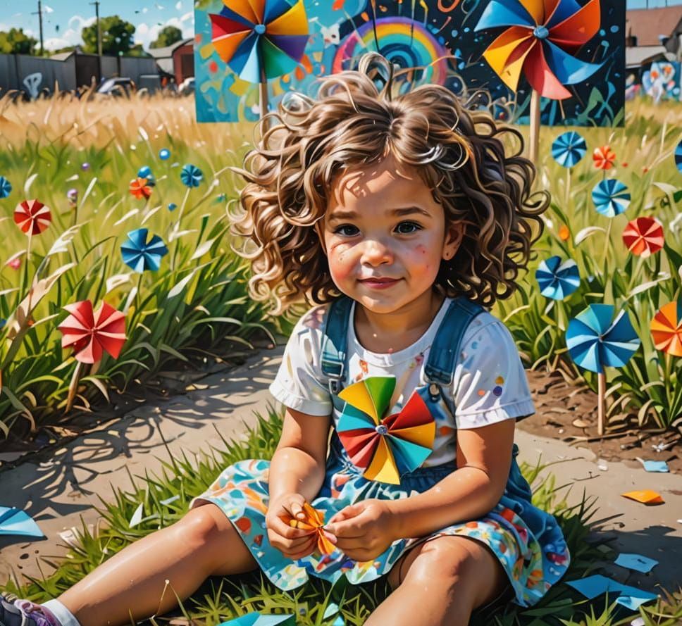 She's a curly-whirly girl