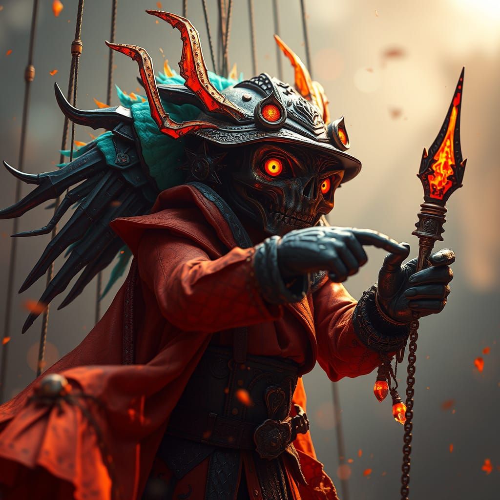 Surreal Puppet Master of Tomorrow Concept Art in 4K 3D