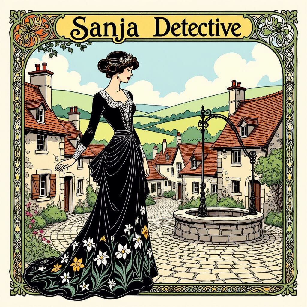 Art Nouveau Detective Sanja in Oakhaven Village