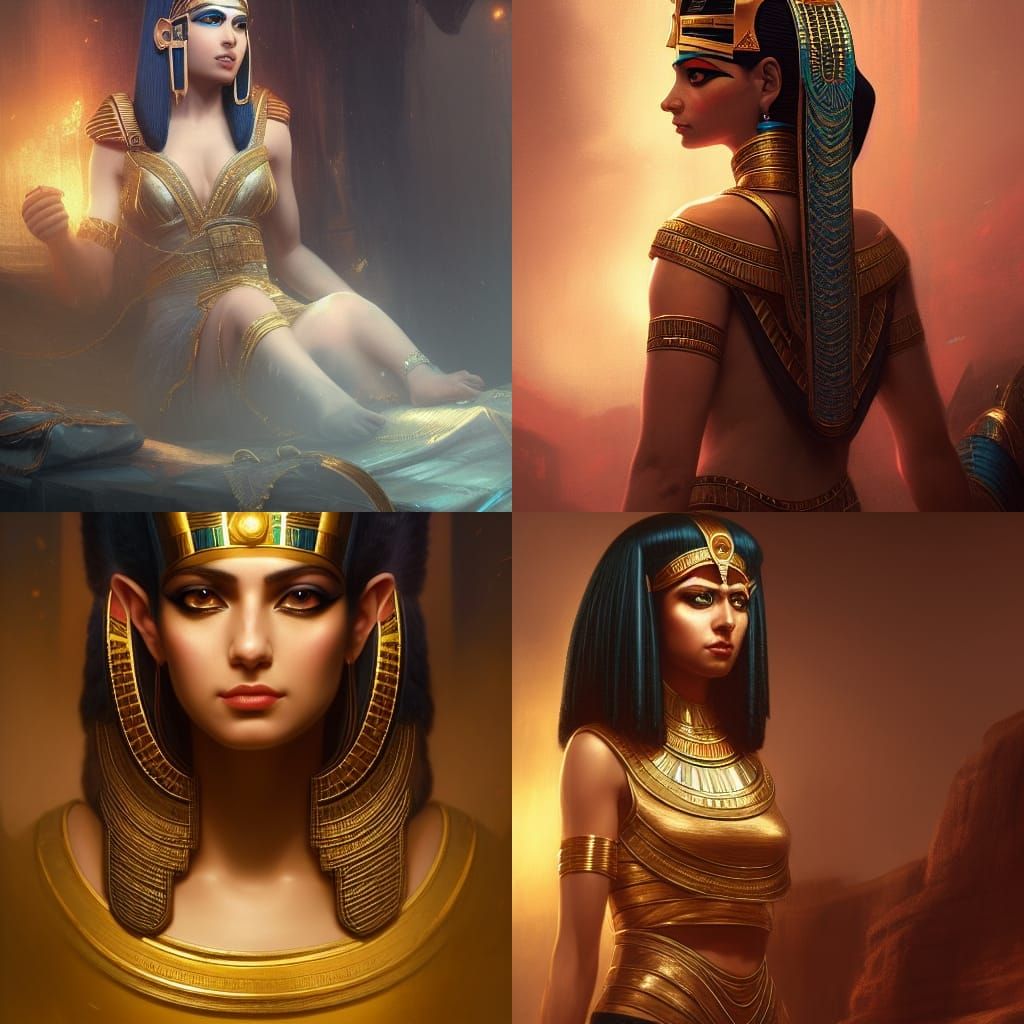 Cleopatra: Dark Fantasy Portrait in 8K Resolution