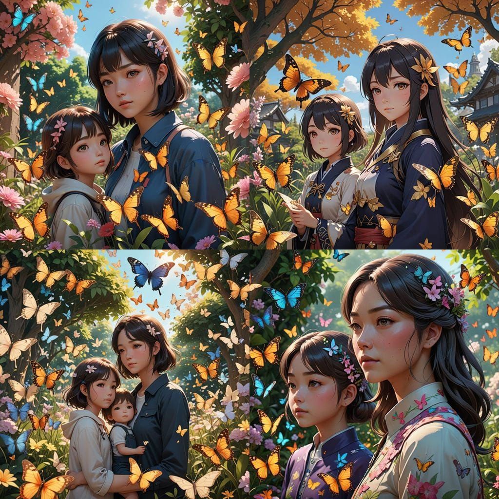 Mother's Day Surprise with Anime-Inspired Butterflies in Vib...