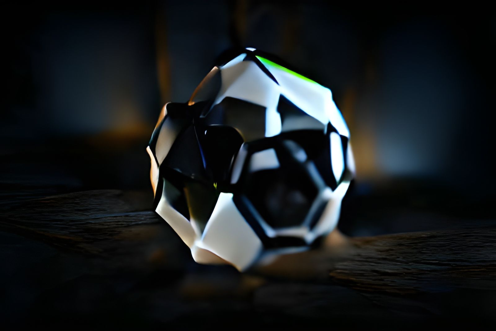 White Pentagonal Icositetrahedron in Hyperrealism