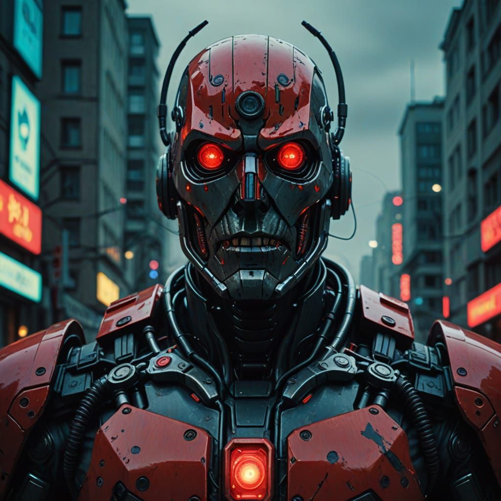 Croatian Cyborg Supervillain in Hyperrealistic Digital Paint...