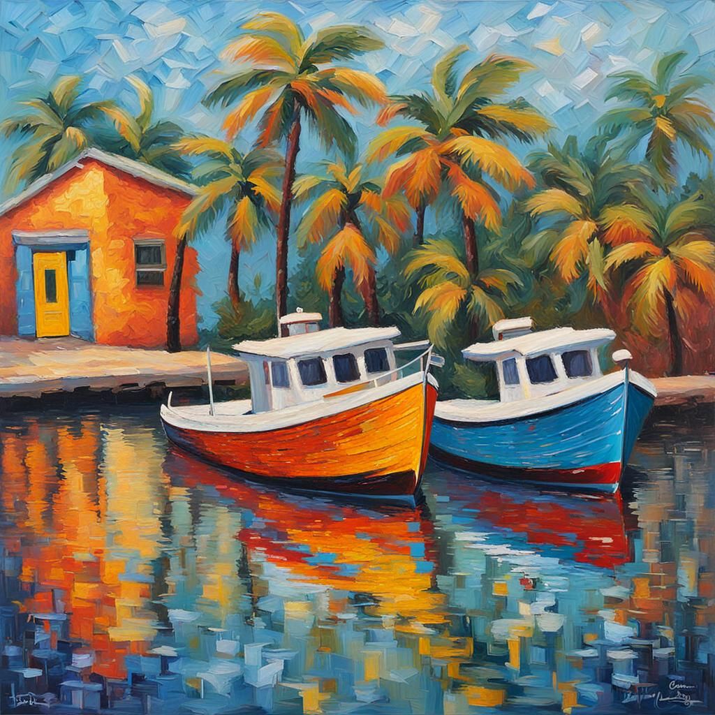 Key Largo in Neo-Impressionist Expressionist Style