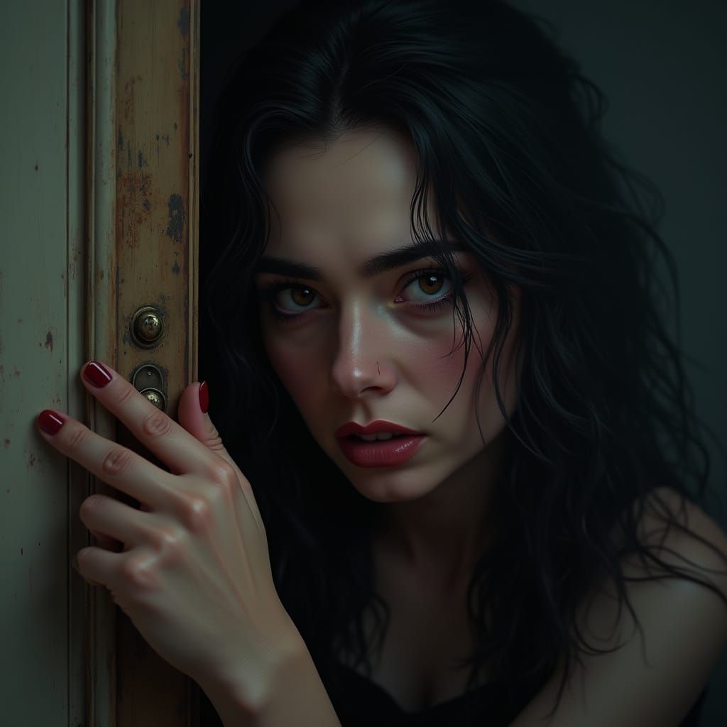 Matte Painting of Valeria in Horror-Filled Moment, Inspired ...