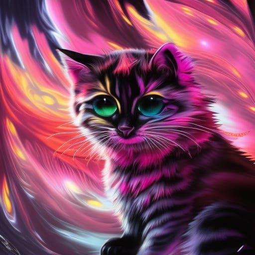 Psychedelic Halloween Pumpkin in Graffiti Art Style