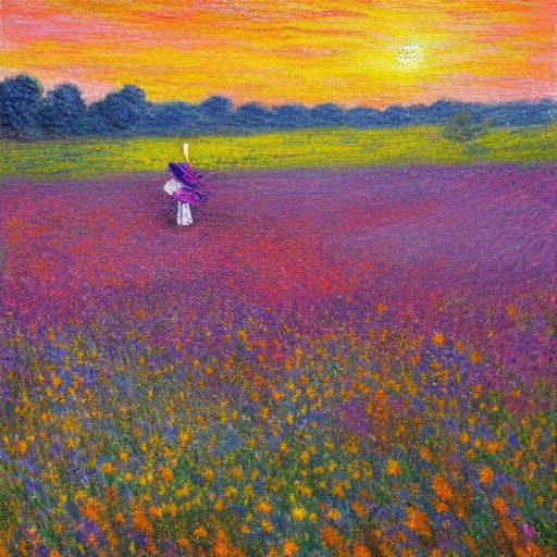 Colorful flower field