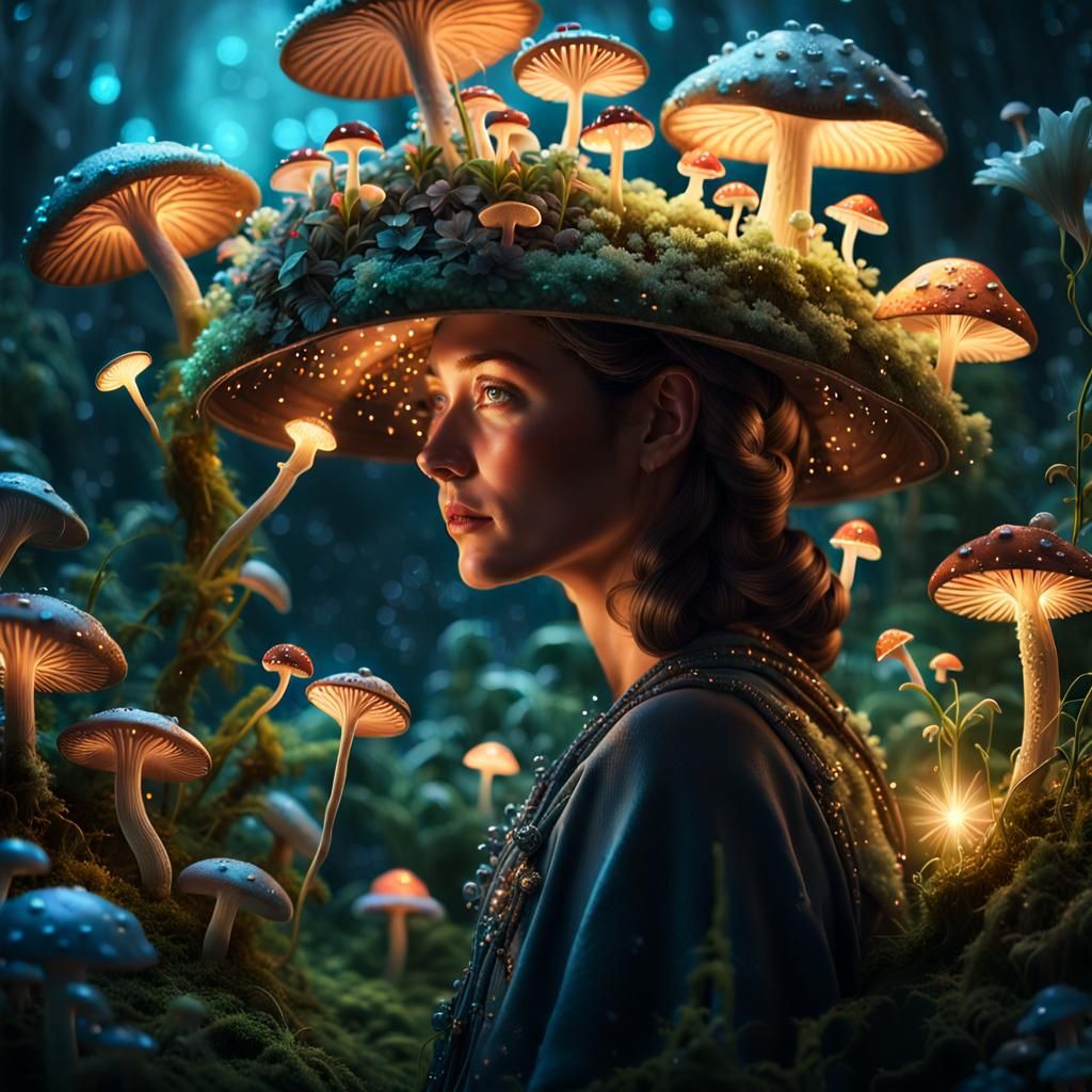 Magical Garden Hats in Fantasy Adventure Style