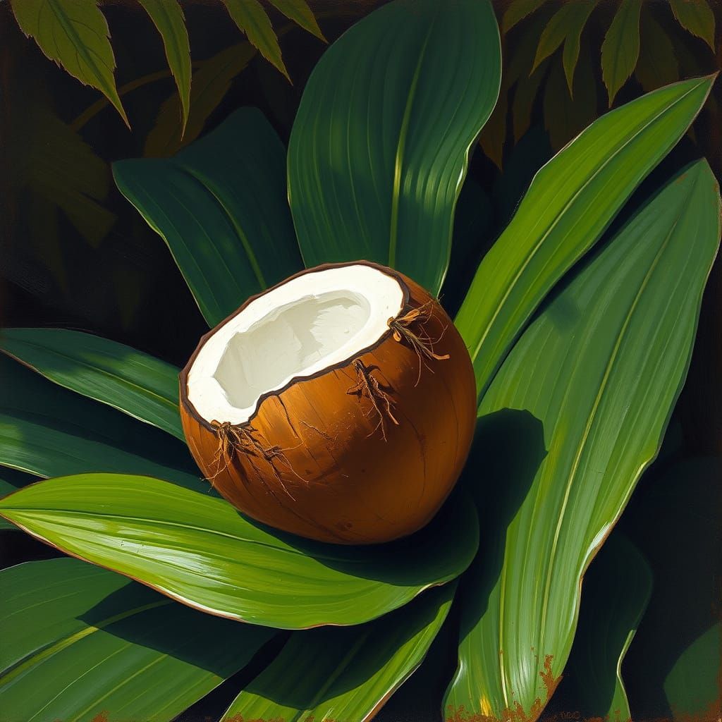 Coconut in Tropical Paradise