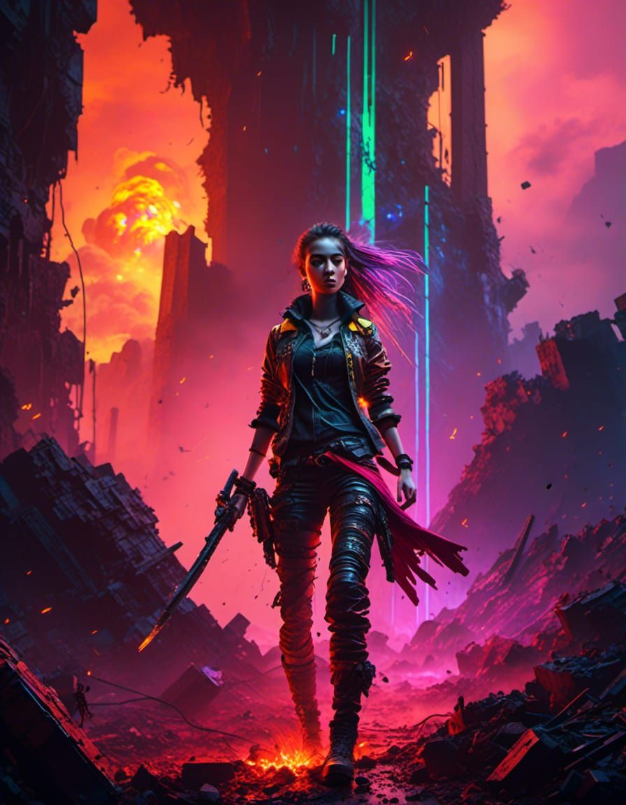 Pirate Queen in Sci-Fi Lava Battle