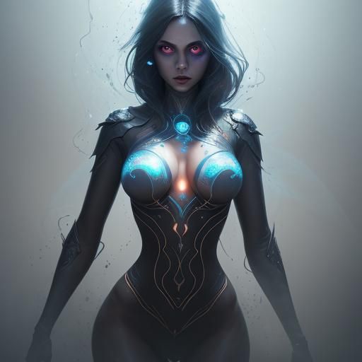 Hourglass Figure in Double Exposure Smoke Effect