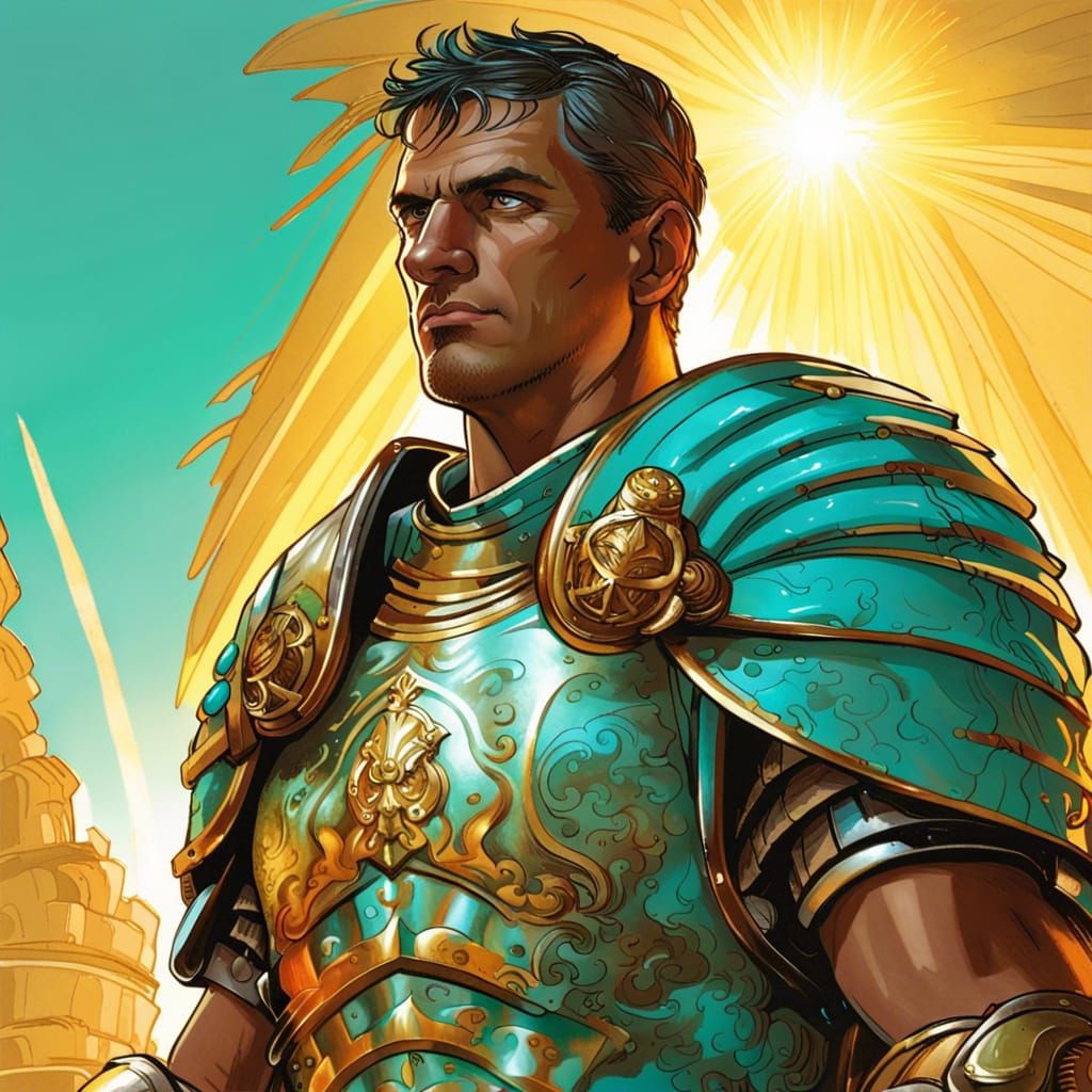 Gothic Roman Centurion in Detailed Armor