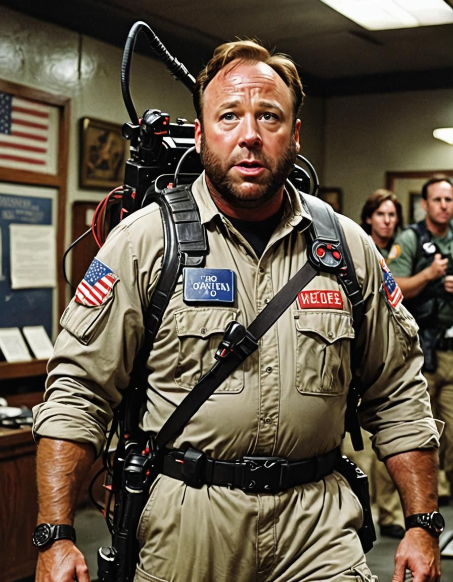 Alex Jones as a Ghostbuster