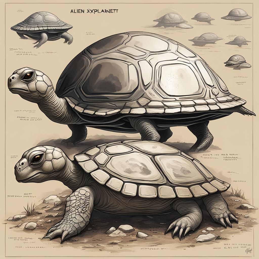 Exoplanet Dove Turtles: Speculative Xenobiology Concept