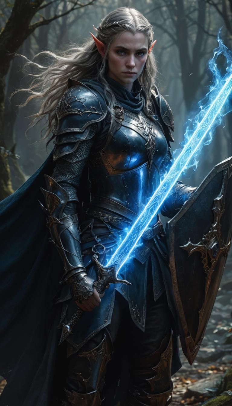 Female Elf Warrior of Lorien in Elven Armor