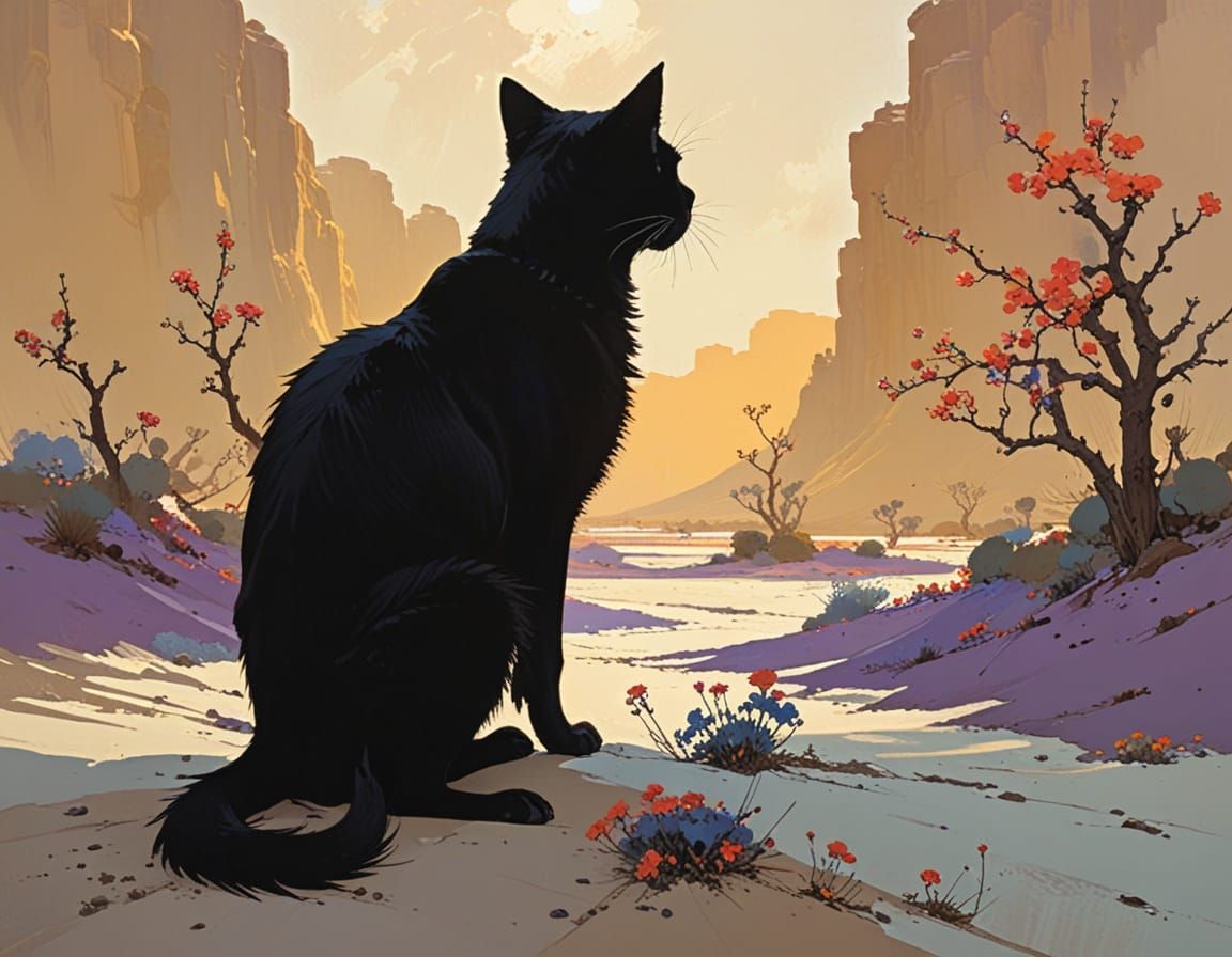 Desert in Bloom: Vibrant Arid Landscape