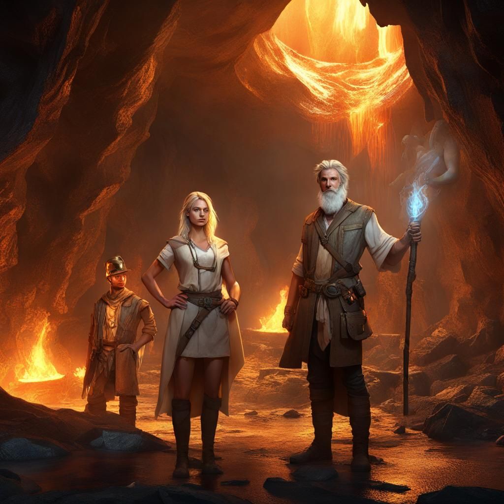 Archeologist Confronts Machine Wizard: Dark Fantasy Concept ...