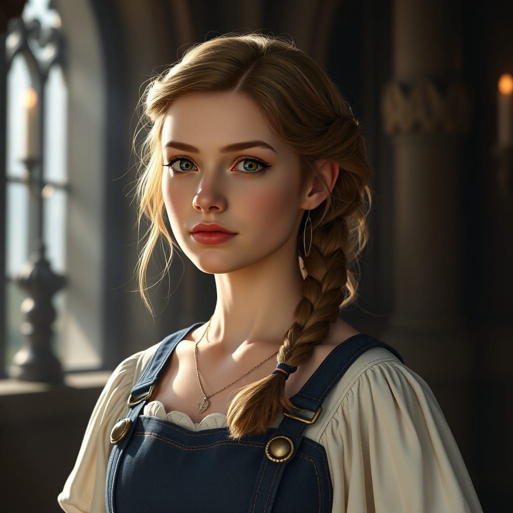 Daisy Edgar Jones as Belle's Daughter: Gothic Fantasy Art