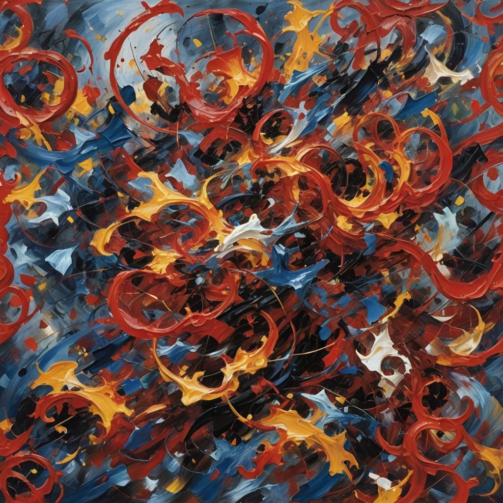 Museum-Worthy Impasto Painting of Chaos and Despair