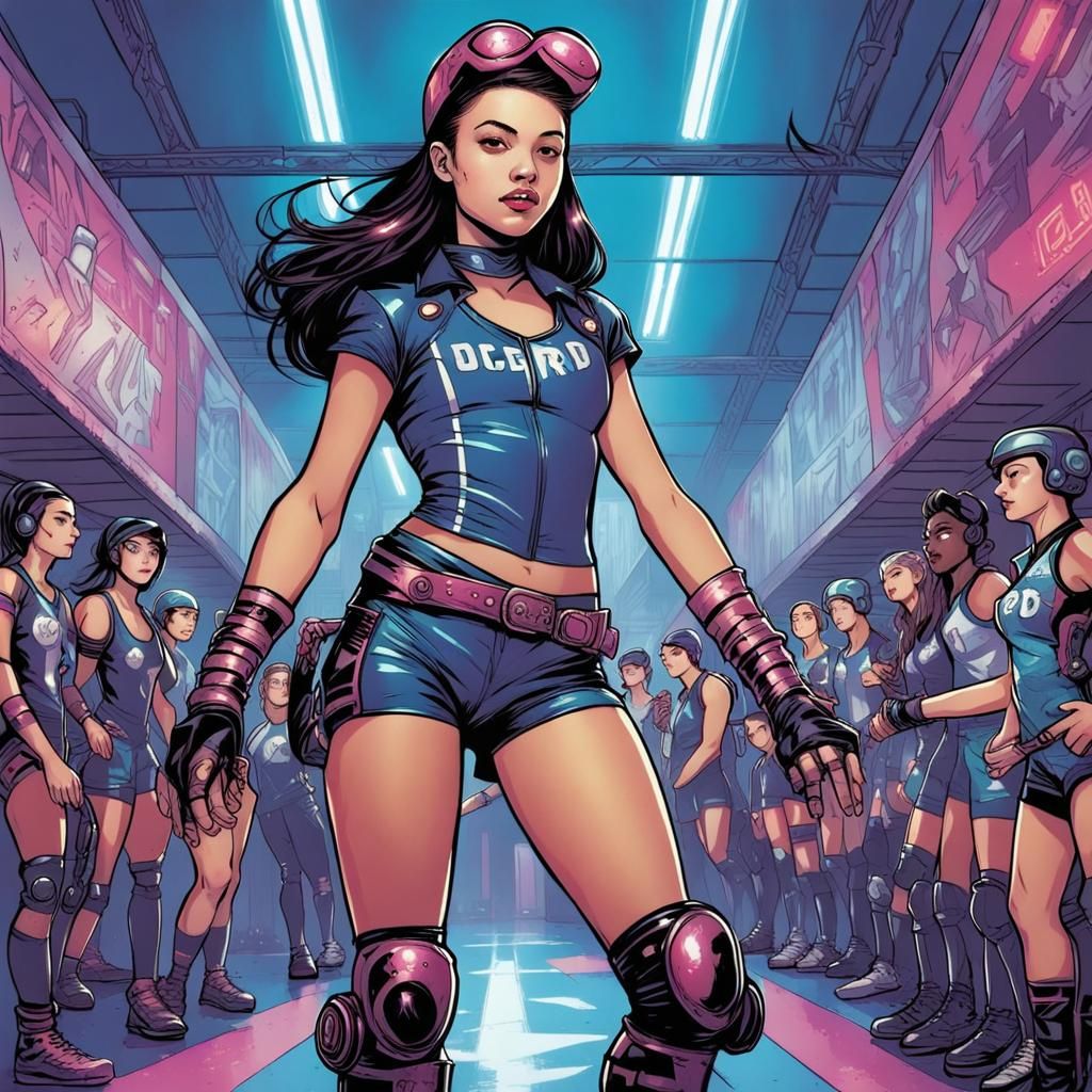 Olivia Rodrigo as Futuristic Roller Derby Star