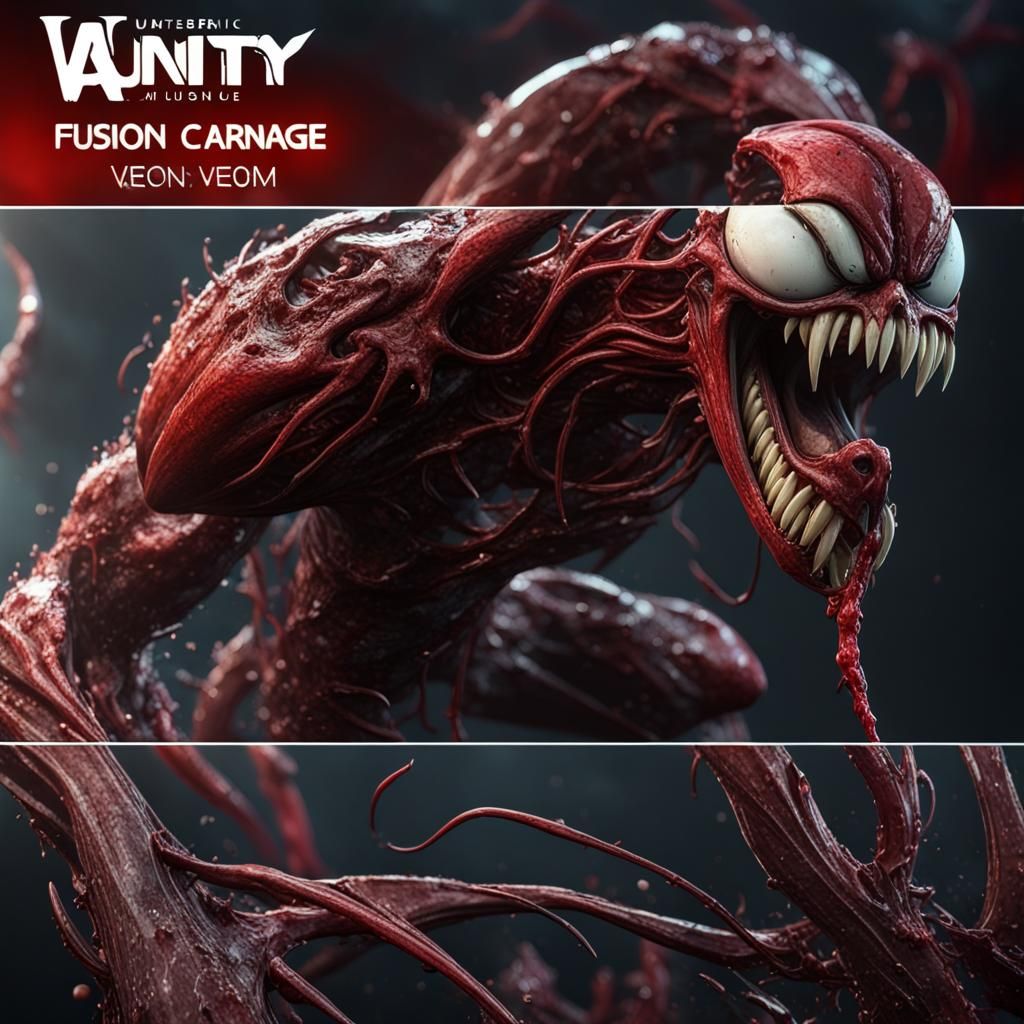 Carnage, Venom, and Toxin Fusion in 3D